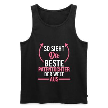 Bestes Patenkind Patentochter - Männer Premium Bio Tank Top - Schwarz - Vorne - Michal (187cm)