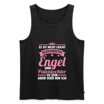 Patenkind Patentochter - Männer Premium Bio Tank Top - Schwarz - Vorne - Michal (187cm)