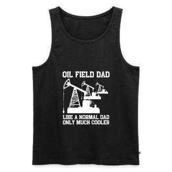 Fossil Fuel Oil Rig And Offshore Platform Drilling - Men's Premium Organic Tank Top - black - Front - AI Model Male 178 light (178cm)