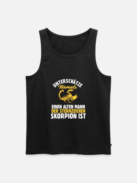 Sternzeichen Skorpion - Männer Premium Bio Tank Top - Schwarz