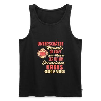 Sternzeichen Krebs - Männer Premium Bio Tank Top - Schwarz - Vorne - Michal (187cm)