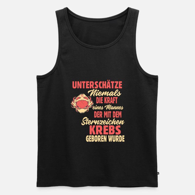 Sternzeichen Krebs - Männer Premium Bio Tank Top - Schwarz