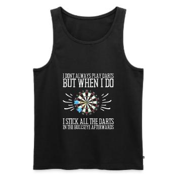 Darts League Night And Darts Board 180 Points - Men's Premium Organic Tank Top - black - Front - Michal (187cm)