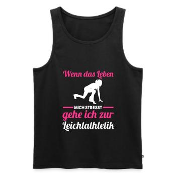 Leichtathletik - Männer Premium Bio Tank Top - Schwarz - Vorne - Michal (187cm)