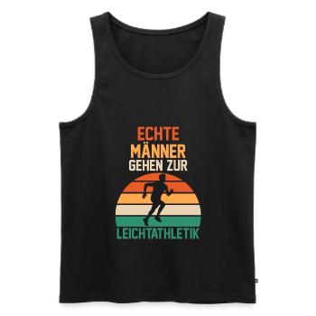 Leichtathletik - Männer Premium Bio Tank Top - Schwarz - Vorne - Michal (187cm)
