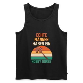 Hobby Horse Steckenpferd Hobbyhorsing - Männer Premium Bio Tank Top - Schwarz - Vorne - Michal (187cm)