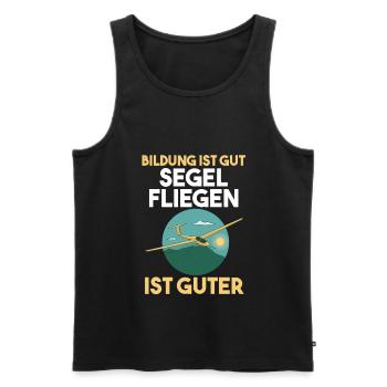 Segelfliegen Segelflieger - Männer Premium Bio Tank Top - Schwarz - Vorne - Michal (187cm)