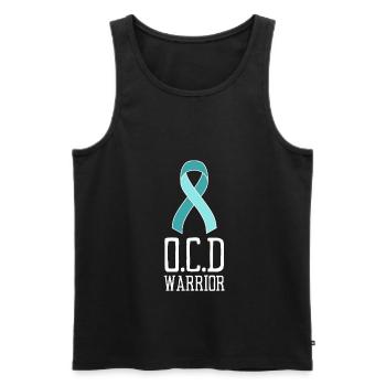 OCD Obsessive Compulsive Disorder Awareness - Männer Premium Bio Tank Top - Schwarz - Vorne - Michal (187cm)