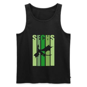 6 Jahre Drache Sechster Geburtstag Drachen - Männer Premium Bio Tank Top - Schwarz - Vorne - Michal (187cm)