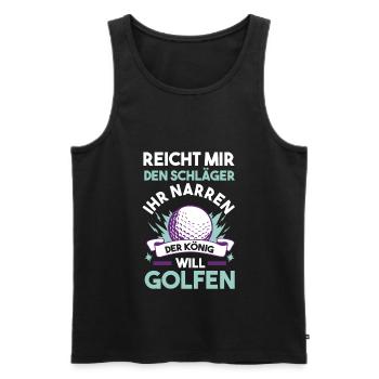 Golf Golfer - Männer Premium Bio Tank Top - Schwarz - Vorne - Michal (187cm)
