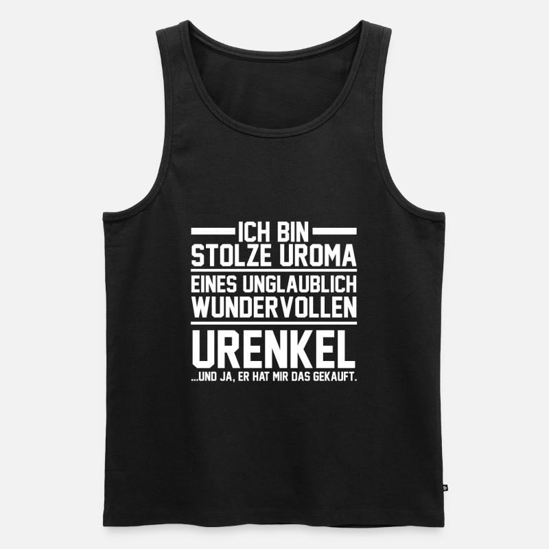 Urenkel Großmutter Uroma - Männer Premium Bio Tank Top - Schwarz