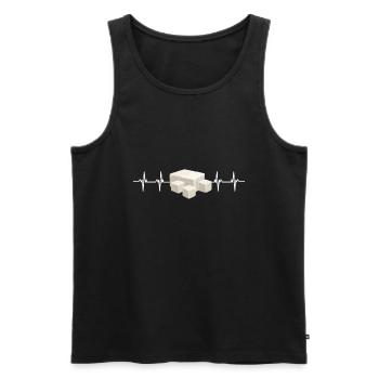 Feta Grec Feta Cheese Lover Et Greek Foodlover - Débardeur bio Premium Homme - noir - Devant - AI Model Male 178 light (178cm)