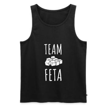 Feta Grec Feta Cheese Lover Et Greek Foodlover - Débardeur bio Premium Homme - noir - Devant - AI Model Male 178 light (178cm)