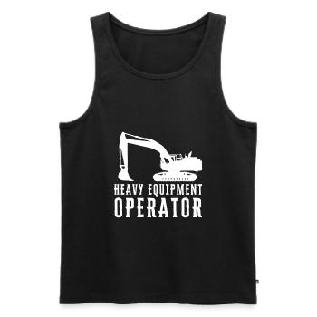 Backhoe Bulldozer And Heavy Equipment Operator - Men's Premium Organic Tank Top - black - Front - AI Model Male 178 light (178cm)