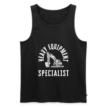 Backhoe Bulldozer And Heavy Equipment Operator - Men's Premium Organic Tank Top - black - Front - AI Model Male 178 light (178cm)