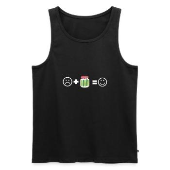 Pickles Cucumber Pickle Lover Pickle Jar Canned - Männer Premium Bio Tank Top - Schwarz - Vorne - AI Model Male 178 light (178cm)