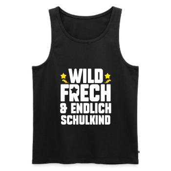 Schüler Schulanfang Einschulung Schulkind - Männer Premium Bio Tank Top - Schwarz - Vorne - Michal (187cm)