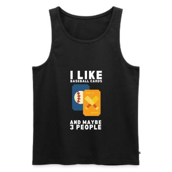 Baseball Card Collector And Baseball Memorabilia - Men's Premium Organic Tank Top - black - Front - Michal (187cm)