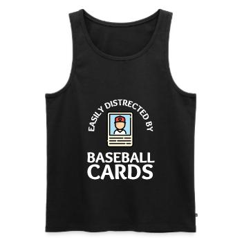 Baseball Card Collector And Baseball Memorabilia - Men's Premium Organic Tank Top - black - Front - Michal (187cm)