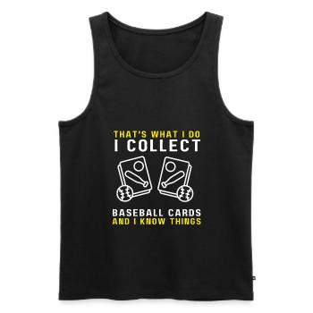 Baseball Card Collector And Baseball Memorabilia - Men's Premium Organic Tank Top - black - Front - Michal (187cm)