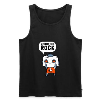Robotics Robots Droid Builder And Robotics - Men's Premium Organic Tank Top - black - Front - AI Model Male 178 light (178cm)