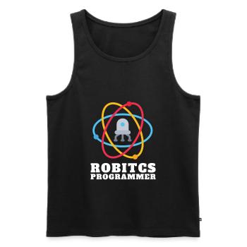 Robotics Robots Droid Builder And Robotics - Men's Premium Organic Tank Top - black - Front - AI Model Male 178 light (178cm)