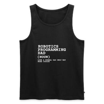 Robotics Robots Droid Builder And Robotics - Men's Premium Organic Tank Top - black - Front - AI Model Male 178 light (178cm)