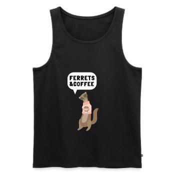 Ferret Weasel Pet Rodent Animal Vateranian - Männer Premium Bio Tank Top - Schwarz - Vorne - Michal (187cm)