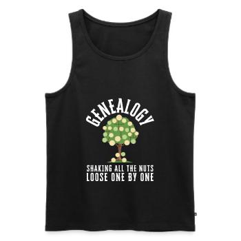 Genealogist Family Historian Genealogy Genealogist - Men's Premium Organic Tank Top - black - Front - AI Model Male 178 light (178cm)