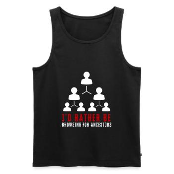 Genealogist Family Historian Genealogy Genealogist - Men's Premium Organic Tank Top - black - Front - AI Model Male 178 light (178cm)