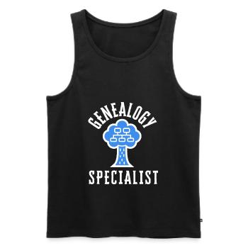 Genealogist Family Historian Genealogy Genealogist - Men's Premium Organic Tank Top - black - Front - AI Model Male 178 light (178cm)