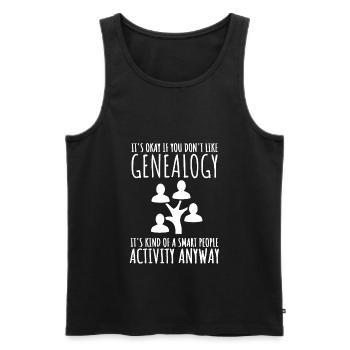 Genealogist Family Historian Genealogy Genealogist - Men's Premium Organic Tank Top - black - Front - AI Model Male 178 light (178cm)