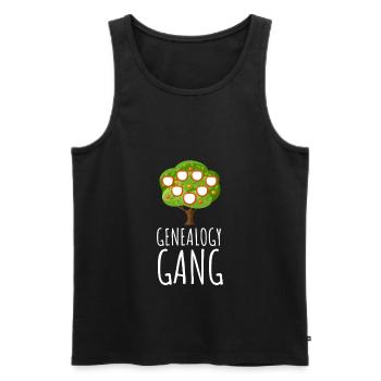 Genealogist Family Historian Genealogy Genealogist - Men's Premium Organic Tank Top - black - Front - AI Model Male 178 light (178cm)