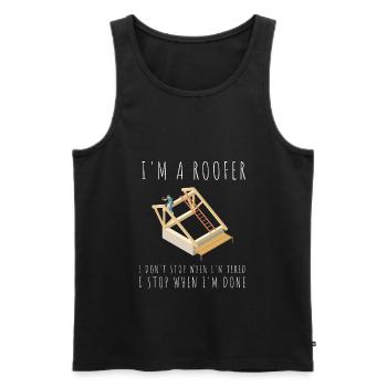 Roofer Roofing Contractor Construction Worker - Männer Premium Bio Tank Top - Schwarz - Vorne - AI Model Male 178 light (178cm)