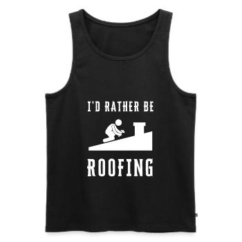 Roofer Roofing Contractor Construction Worker - Männer Premium Bio Tank Top - Schwarz - Vorne - AI Model Male 178 light (178cm)