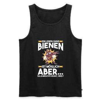 Imker Imkerei Biene Bienen - Männer Premium Bio Tank Top - Schwarz - Vorne - Michal (187cm)