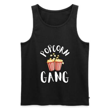 Popcorn Machine Movie Lover Cinéma Cinéma - Débardeur bio Premium Homme - noir - Devant - AI Model Male 178 light (178cm)