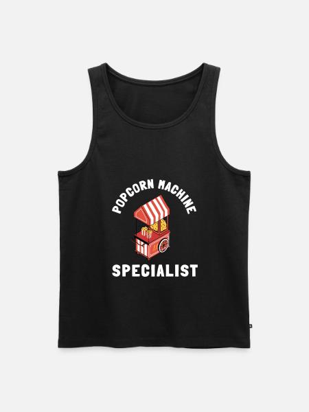 Popcorn Machine Movie Lover Theater Cinema - Herre Premium økologisk tanktop - sort