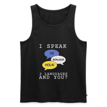 Dual Language Team Bilingual Teacher School Tutor - Männer Premium Bio Tank Top - Schwarz - Vorne - AI Model Male 178 light (178cm)