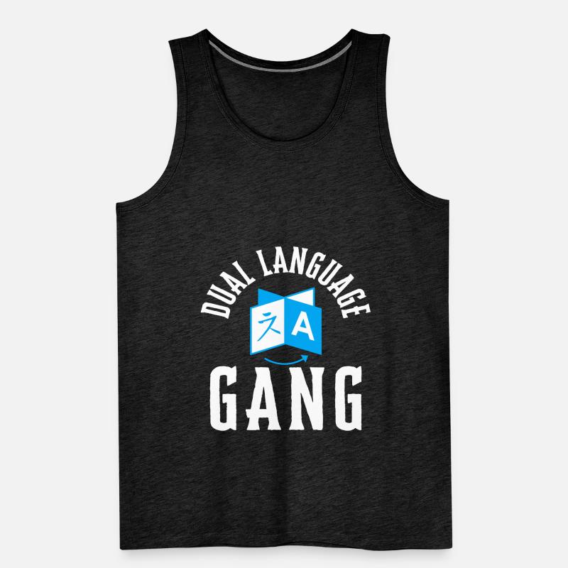 Dual Language Team Bilingue Enseignant Tuteur Débardeur bio Premium Homme