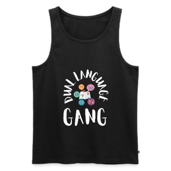 Dual Language Team Bilingual Teacher School Tutor - Männer Premium Bio Tank Top - Schwarz - Vorne - AI Model Male 178 light (178cm)