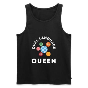 Dual Language Team Bilingual Teacher School Tutor - Männer Premium Bio Tank Top - Schwarz - Vorne - AI Model Male 178 light (178cm)