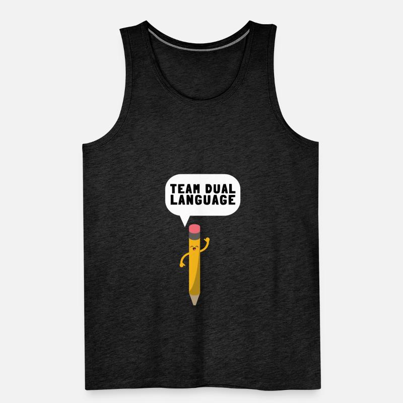Dual Language Team Bilingual Teacher School Tutor Männer Premium Bio Tank Top