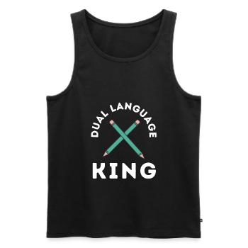 Dual Language Team Bilingual Teacher School Tutor - Männer Premium Bio Tank Top - Schwarz - Vorne - AI Model Male 178 light (178cm)