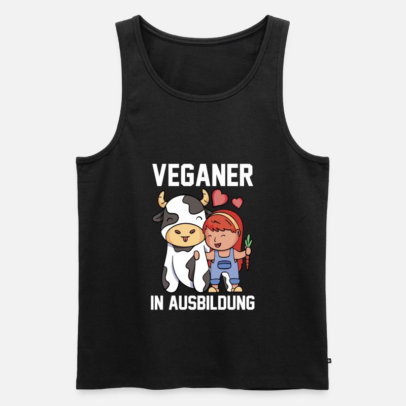 Veganer Vegan - Männer Premium Bio Tank Top - Schwarz