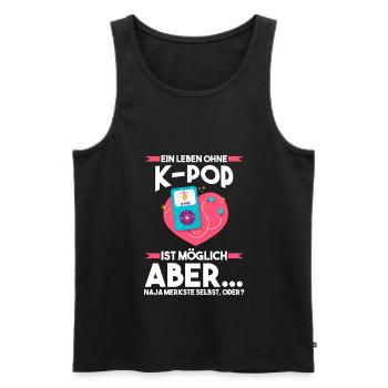 K-pop - Männer Premium Bio Tank Top - Schwarz - Vorne - Michal (187cm)