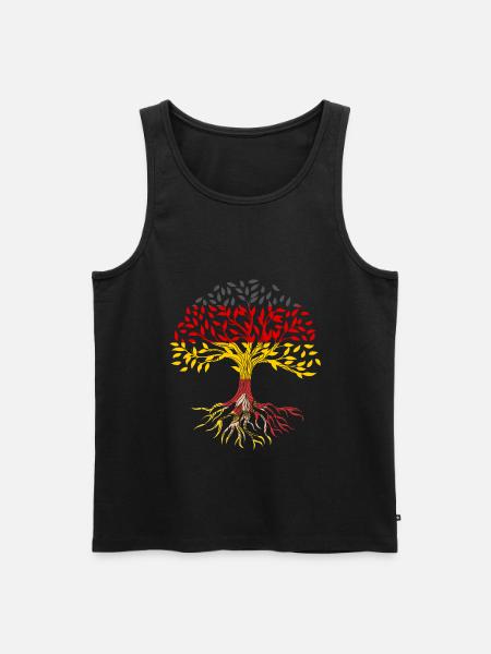 Roots Tree Germany Sicily - Men's Premium Organic Tank Top - black