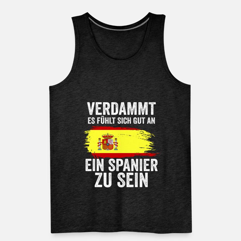 Espana Spanien Spanier Spanisches Männer Premium Bio Tank Top
