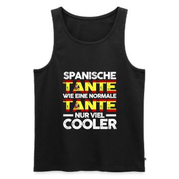 Espana Spanierin Tante Spanien - Männer Premium Bio Tank Top - Schwarz - Vorne - Michal (187cm)