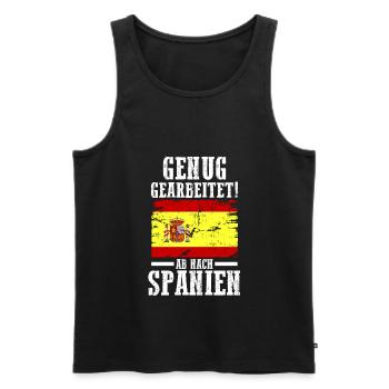 Espana Urlaub Spanier Spanien - Männer Premium Bio Tank Top - Schwarz - Vorne - Michal (187cm)